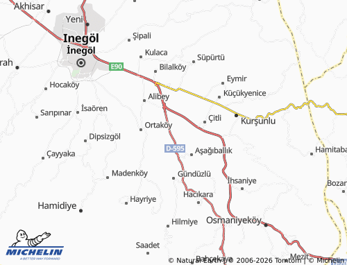 MICHELIN Hamamlı map - ViaMichelin