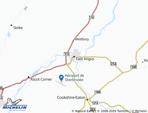 Carte MICHELIN East Angus - ViaMichelin