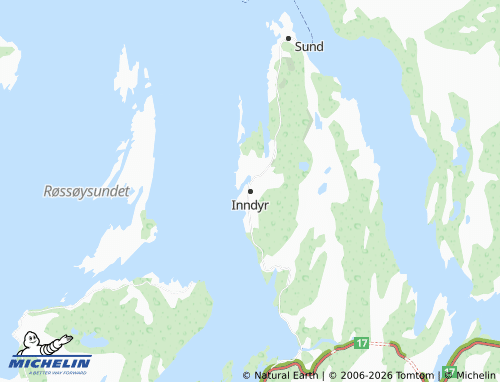 MICHELIN-Landkarte Inndyr - ViaMichelin