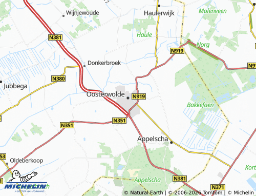 Carte MICHELIN Oosterwolde - ViaMichelin