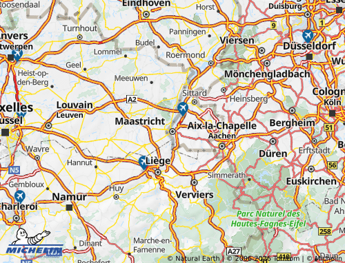 Mapa MICHELIN Limburgo - ViaMichelin