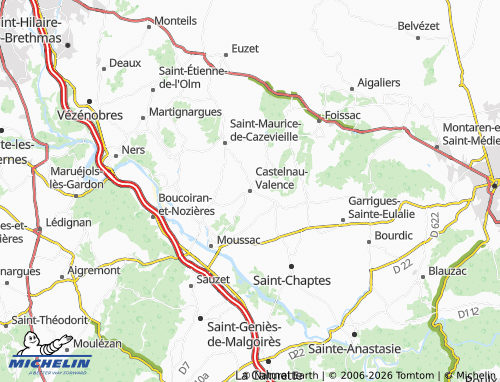 Mappa MICHELIN Castelnau-Valence - ViaMichelin