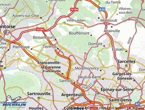 Mapa MICHELIN Saint-Leu-la-Forêt - ViaMichelin