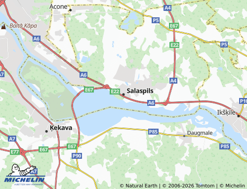 Mapa MICHELIN Salaspils - ViaMichelin