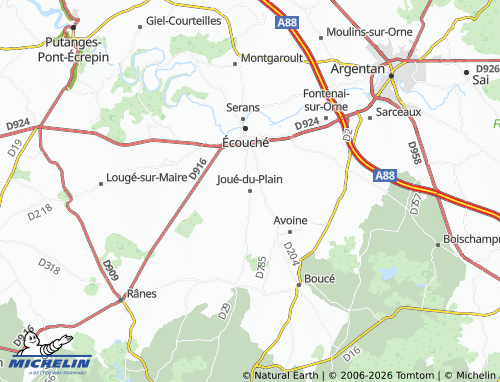 MICHELIN Joué-du-Plain map - ViaMichelin