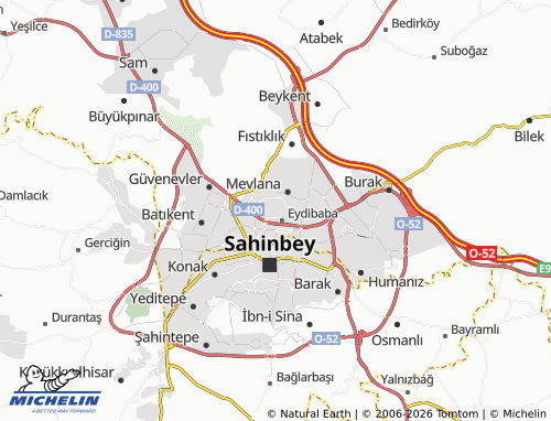 MICHELIN Dülükbaba map - ViaMichelin