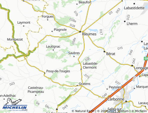 Mappa MICHELIN Savères - ViaMichelin