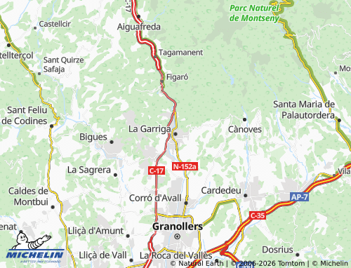 Carte MICHELIN La Garriga - ViaMichelin