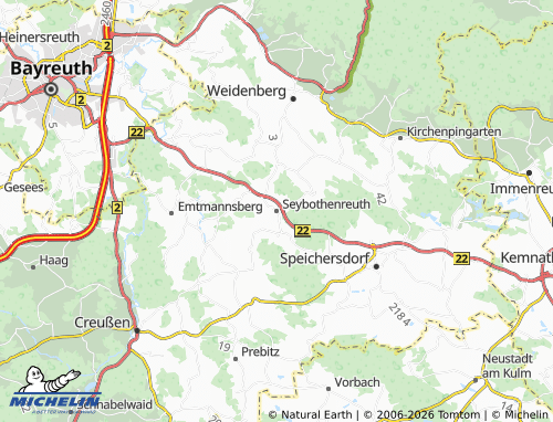 Mapa MICHELIN Seybothenreuth - ViaMichelin