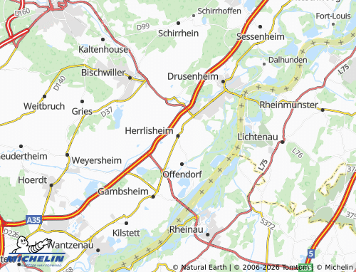 Mapa MICHELIN Herrlisheim - ViaMichelin