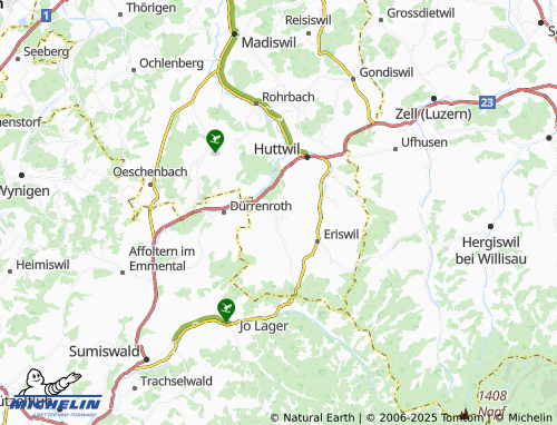 MICHELIN Möösli map - ViaMichelin