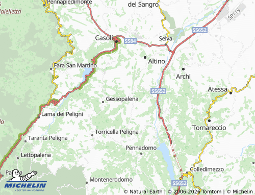 Mapa MICHELIN Roccascalegna - ViaMichelin