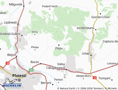 Mapa MICHELIN Plopu - ViaMichelin