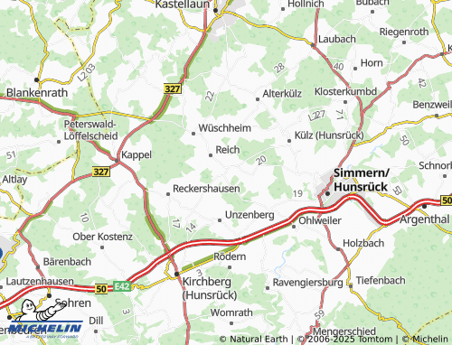 MICHELIN-Landkarte Biebern - ViaMichelin