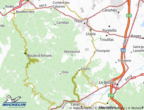 Mapa MICHELIN Montauriol - ViaMichelin