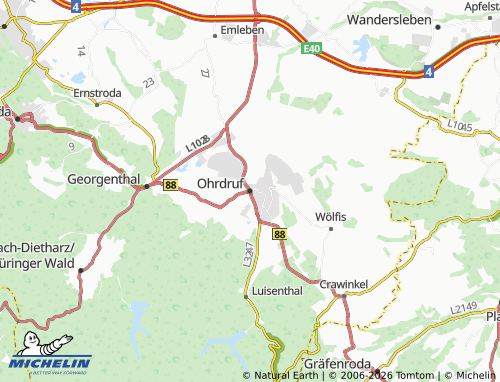 MICHELIN Ohrdruf map - ViaMichelin