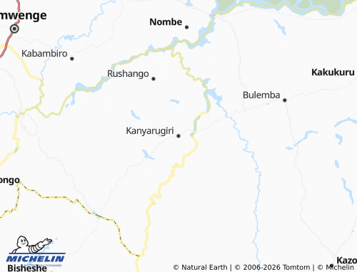 MICHELIN Kanyarugiri map - ViaMichelin