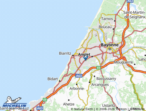 MICHELIN Biarritz map - ViaMichelin