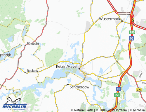 MICHELIN Zachow map - ViaMichelin