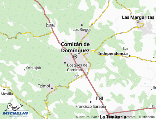 MICHELIN-Landkarte Puente Hidalgo - ViaMichelin
