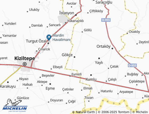 MICHELIN Gökçe map - ViaMichelin