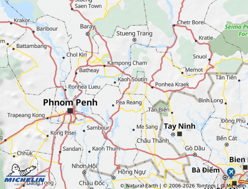 MICHELIN Sithor Kandal map - ViaMichelin