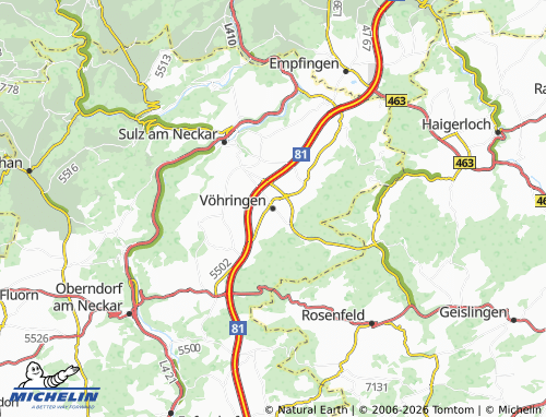 Mapa MICHELIN Vöhringen - ViaMichelin