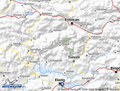 Mapa MICHELIN Ovacık - ViaMichelin