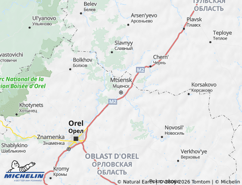 Carte MICHELIN Mtsensk - ViaMichelin