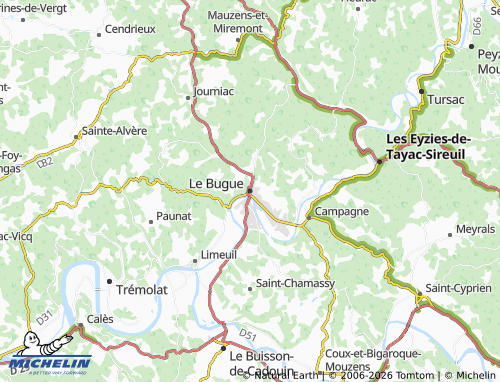 Mappa MICHELIN Le Bugue - ViaMichelin