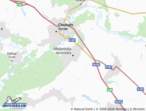 MICHELIN Malynivka map - ViaMichelin
