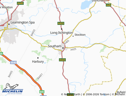 MICHELIN Southam map - ViaMichelin