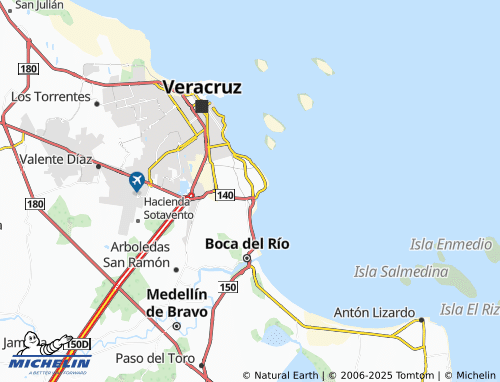 Kaart MICHELIN De Las Américas - ViaMichelin