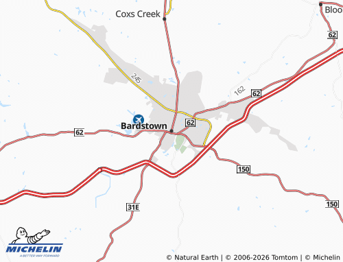 Carte MICHELIN Bardstown - ViaMichelin