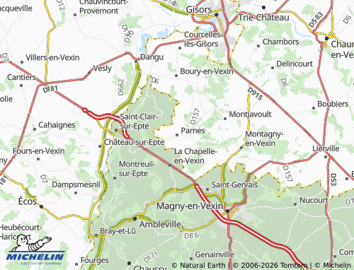 MICHELIN-Landkarte Parnes - ViaMichelin