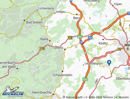 Mapa MICHELIN Selbitz - ViaMichelin