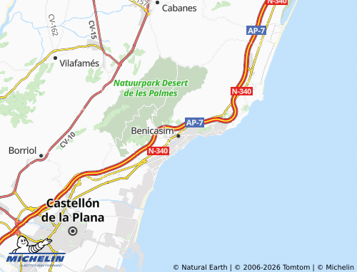 Kaart MICHELIN Benicasim - ViaMichelin