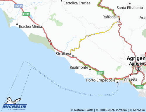 MICHELIN Siculiana map - ViaMichelin