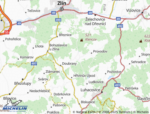 Mappa MICHELIN Březůvky - ViaMichelin