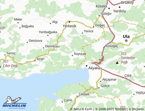 MICHELIN Kuyucak map - ViaMichelin