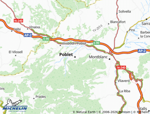 Carte MICHELIN Poblet - ViaMichelin