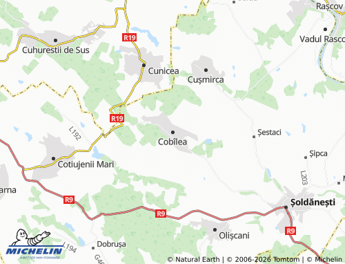 MICHELIN Cobîlea map - ViaMichelin