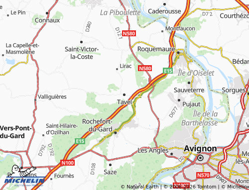 Mapa MICHELIN Tavel - ViaMichelin
