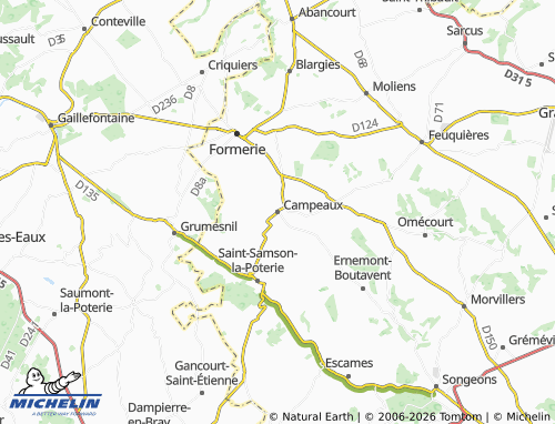 Mappa MICHELIN Campeaux - ViaMichelin