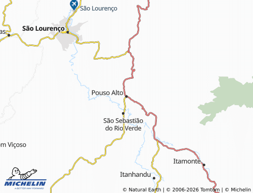 Mapa MICHELIN Pouso Alto - ViaMichelin