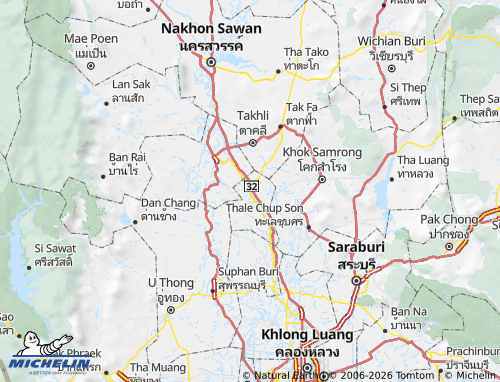 Mapa MICHELIN Amphoe In Buri - ViaMichelin