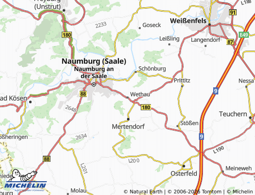 MICHELIN Wethau map - ViaMichelin