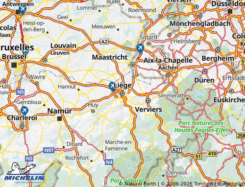Mappa MICHELIN Liegi - ViaMichelin