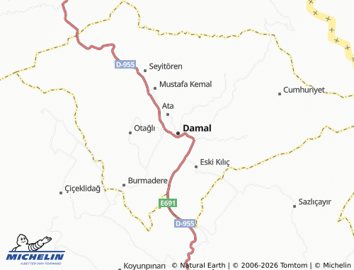 Mappa MICHELIN Konuk Sever - ViaMichelin