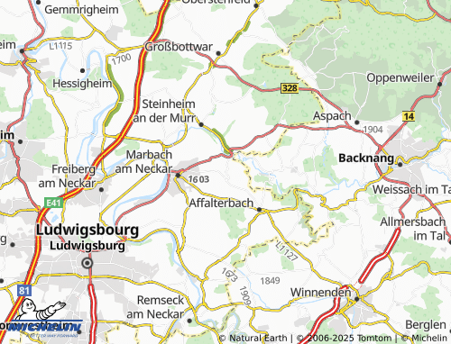 Carte MICHELIN Erdmannhausen - ViaMichelin
